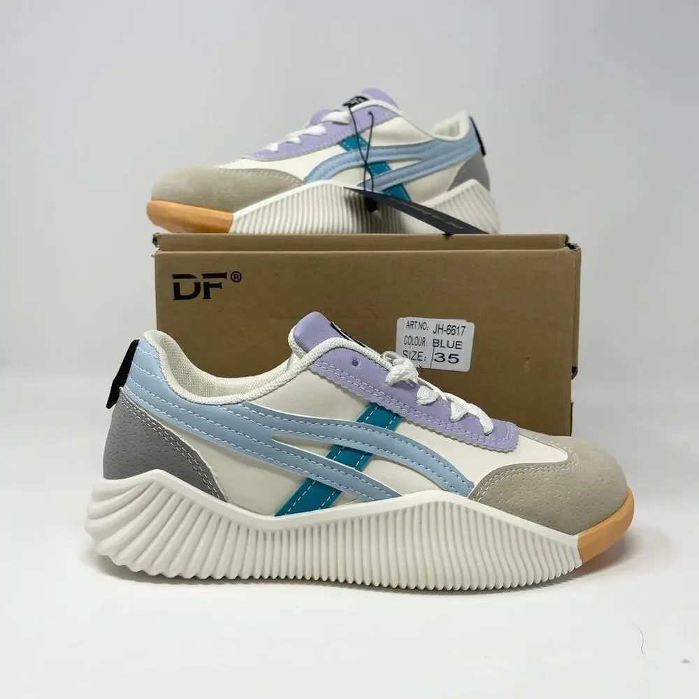 De Florance Cloudea Sneakers Beige‎ Blue Purple EU 35/Womens 4-4.5/Girls 3.5